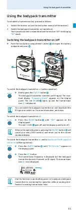 Предварительный просмотр 13 страницы Sennheiser sk100-g3 bodypak transmitter User Manual