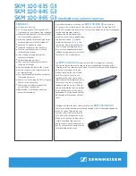 Sennheiser SKM 100-835 G3 Quick Manual preview