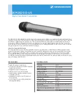 Sennheiser SKM 2020-D Product Sheet предпросмотр