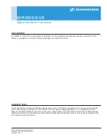 Preview for 2 page of Sennheiser SKM 2020-D Product Sheet