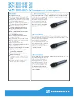 Sennheiser SKM 300-835 G3 Quick Manual preview