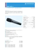 Предварительный просмотр 1 страницы Sennheiser SKM 545 G2 Product Sheet