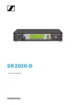 Предварительный просмотр 1 страницы Sennheiser SR 2020-D - Instruction Manual