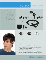 Предварительный просмотр 1 страницы Sennheiser Surround Sound Headphone CX 500 black Specifications