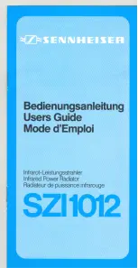 Sennheiser SZI 1012 Manual preview