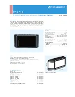 Preview for 1 page of Sennheiser SZI 1015 Product Sheet