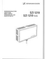 Preview for 1 page of Sennheiser SZI 1219 Manual