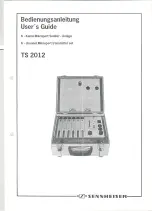 Sennheiser TS 2012 Manual preview