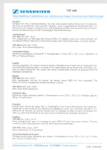 Sennheiser TSP 400 Instructions For Use предпросмотр