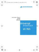 Предварительный просмотр 1 страницы Sennheiser UI 765 Instruction Manual