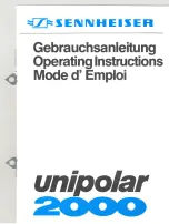 Sennheiser UNIPOLAR 2000 Manual preview