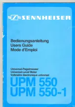 Предварительный просмотр 1 страницы Sennheiser UPM 550 User Manual