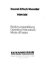 Preview for 1 page of Sennheiser VSM 201 Operating Instructions Manual