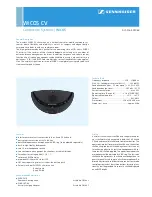 Preview for 1 page of Sennheiser WICOS CV Product Sheet