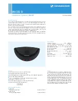 Предварительный просмотр 1 страницы Sennheiser WICOS D Technical Data