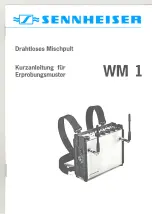 Sennheiser WM 1 (German) Kurzanleitung preview