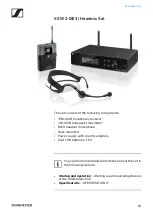 Предварительный просмотр 24 страницы Sennheiser XS WIRELESS 2 Instruction Manual