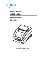 Предварительный просмотр 1 страницы Senor GDP-220 User Manual