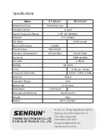 Предварительный просмотр 4 страницы Senrun ER218-2 Instruction Manual