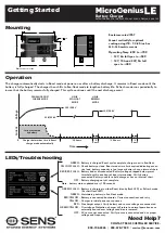 Preview for 1 page of Sens MicroGenius Getting Started