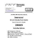 Preview for 1 page of Sensata Dimensions 24U15 Owner'S Manual