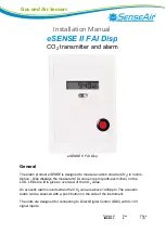 Preview for 1 page of SenseAir eSENSE II FAI Disp Installation Manual