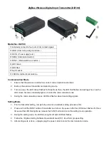 Preview for 7 page of SensingTEK AIZ100 Hardware Technical Operation User Manual