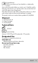 Preview for 13 page of sensiplast 107816 Instructions For Use Manual