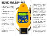 Предварительный просмотр 2 страницы SENSIT Technologies GOLD EXCO+1200 Quick Start Instructions