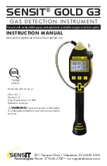 SENSIT Technologies GOLD G3 Instruction Manual preview