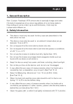 Preview for 3 page of Sensitec NF-3101 User Manual