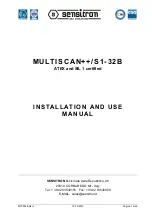 Sensitron MULTISCAN++/S1-32B Installation And Use Manual предпросмотр