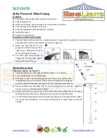 Preview for 2 page of SensLights SLDY007D User Manual