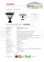 Preview for 1 page of SensLights SLDY008D Instruction Manual