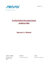 Предварительный просмотр 1 страницы Sensor Electronics AirDistSys 5000 Operator'S Manual