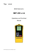 Sensor SMT-200 Operation And Technical Manual предпросмотр