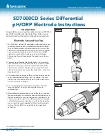 Sensorex SD7000CD Series Product Instruction Sheet preview