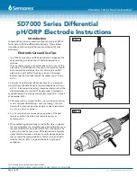 Sensorex SD7500CD Product Instruction Sheet preview