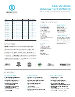 Preview for 1 page of SENSORWORX SWX-101 Series Installation & Operation Instructions