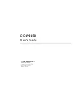 Sensory Science DDV9150 User Manual preview