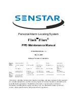 Preview for 1 page of SENSTAR Flare Maintenance Manual