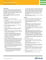 Preview for 1 page of Sensus 122 Series Installation And Maintenance Instructions Manual