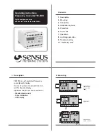 Sensus FM-1D/K Operating Instructions preview