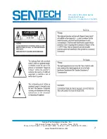 Preview for 2 page of SenTech STC-400 Series Operating Manual