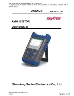 Senter AV6418 OTDR User Manual предпросмотр