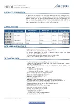 Preview for 4 page of Sentera Controls HPD Mounting And Operating Instruction