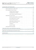 Preview for 3 page of Sentera Controls MCS-1-LCD Mounting And Operating Instructions