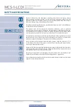 Preview for 4 page of Sentera Controls MCS-1-LCD Mounting And Operating Instructions