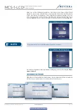 Preview for 18 page of Sentera Controls MCS-1-LCD Mounting And Operating Instructions