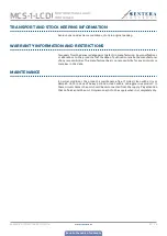 Preview for 33 page of Sentera Controls MCS-1-LCD Mounting And Operating Instructions